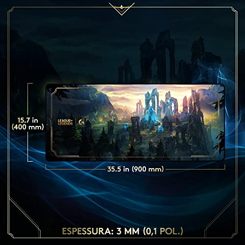 Image of Logitech G840 XL Cloth Gaming Mouse Pad - 0.12 in Thin, Stable Rubber Base, Performance-Tuned Surface, Official League of Legends Edition