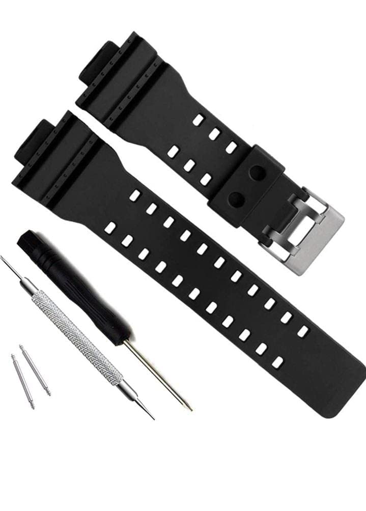 LUBA Natural Resin Watch Band Strap for Casio Mens G-Shock GD120/GA-100/110/100C (Black) (B0BG7M7CS8) Amazon Price History, Amazon Price Tracker