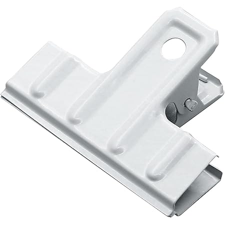 Coideal Large Bull Clips White - 10 Pack 3 Inch Long Metal Paper Clips Clamps for Bags, Photos, Art & Craft Projects, Office & Home Kitchen