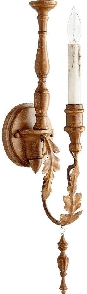 5406-1-94, Salento Torchiere Wall Sconce Lighting, 20 Watts, French Umber