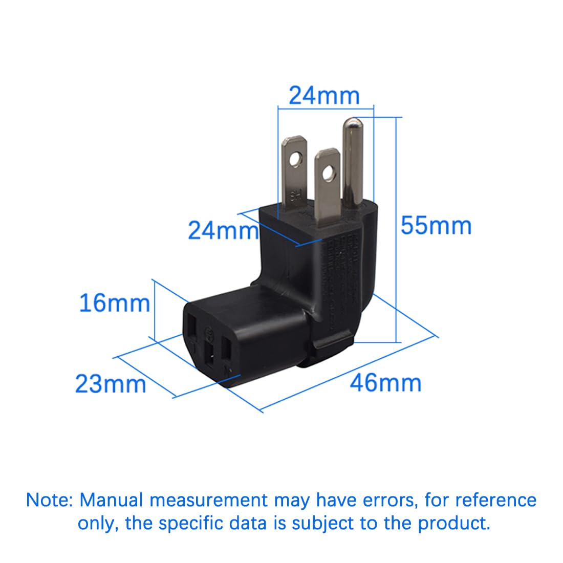 Amazon.com: Strhowill (2pack) 90 Degree NEMA 5-15P to IEC320 C13