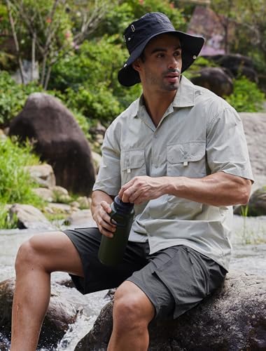 Image of Libin Men's Shorts Casual All Day Comfy Quick Dry Lightweight Cargo Hiking Shorts Breathable Outdoor Sports Travel