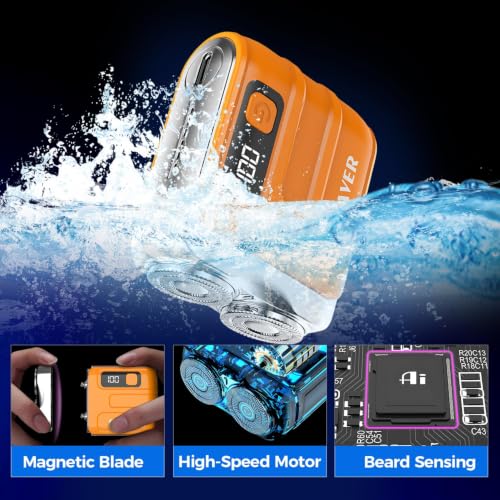 Image of Portable Mini Mens Electric Shaver Compact Dual Head Shaver, Black | 2026 New Mini Electric Razor Compact Dual Head Shaver, Portable Electric Shaver for Men