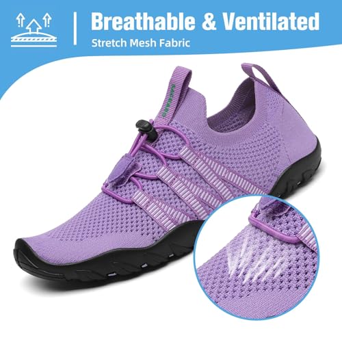 Image of Mishansha Water Shoes for Women Men, Quick-Dry Barefoot Swim Shoes with Drainage Holes, Lightweight Aqua Shoe for Beach Pool River Boating Yoga Walking