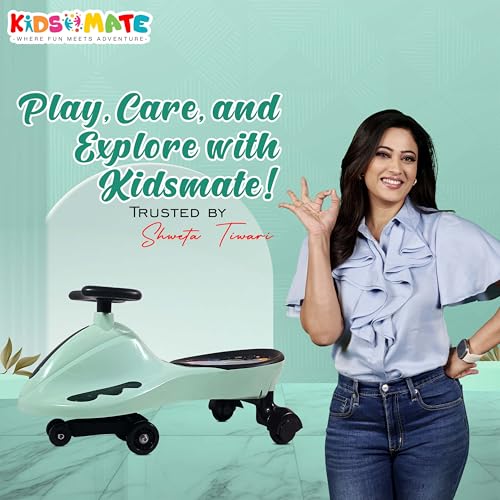 Kidsmate Drift Swing Car for Kids - Ride-On Toy with PU Wheels, Non-Slip Pedals, and 360° Rotating Steering for Easy Navigate The Car for Ages 3 and Up -Sea Green - Image 2
