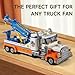 Cdymkf Tow Truck Building Block Set,Road Rescue Vehicle with Crane Toy Model Building Kit,City Crane Construction Vehicles Building KIt,Gifts for Kids Ages 6+