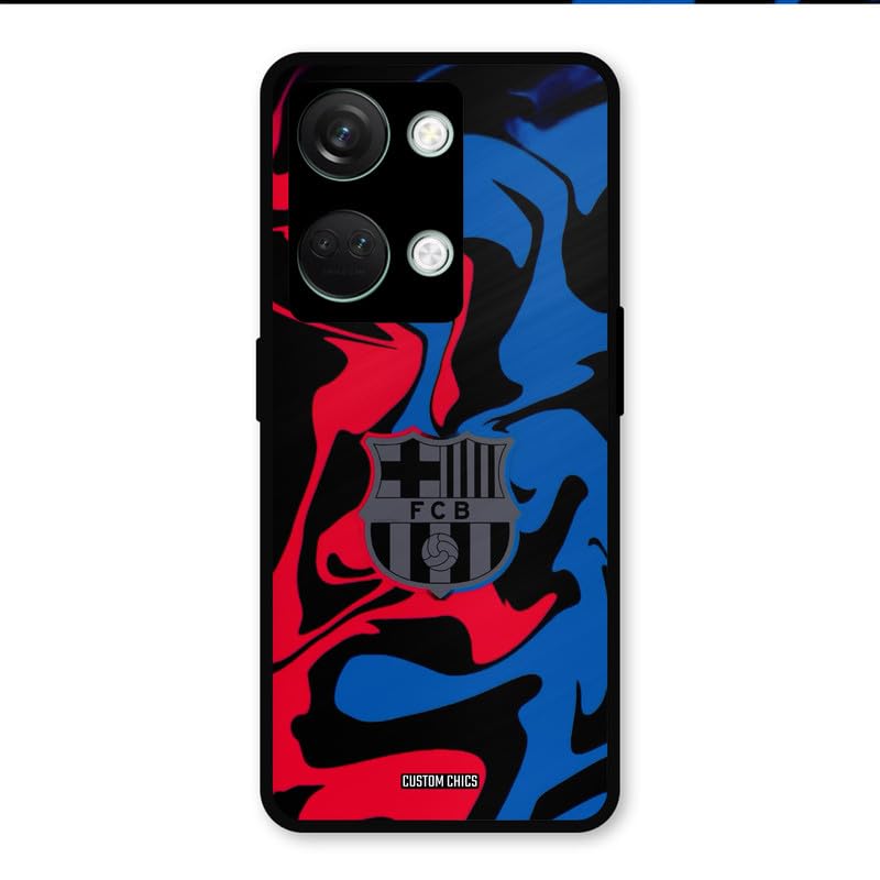 Image of PrintShield FC Barcelona Comic Back Cover for Oneplus Nord 3, Shockproof Printed Phone Case with Soft TPU Sides & Anti-Slip Grip
