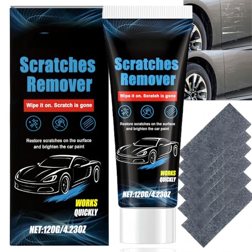 120G Car Scratch Removal Wax & Nano Sparkle Cloth Set,Car Scratch Remover Set,New Car Paint Scratches Remover Car Polishing,Multifunction High Efficiency Tool,Scratch Remover & Car Cleaning Cloths