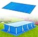 BESTINE Paño rectangular para piscina, tapete de piscina, plegable, impermeable, protector de piso, fácil de limpiar, para piscinas