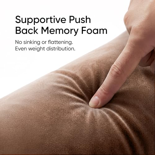 Image of Frido Wedge Neck Rest Pillow | Multipurpose Neck Pillow | Memory Foam Roll with Adjustable Strap | Relieves Neck, Knee & Lumbar Pressure | Compatible with Wedge Plus | Washable Cover, Light Caramel