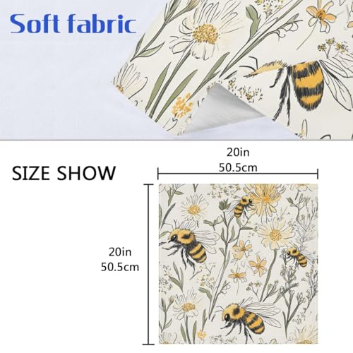 Servilletas de Tela Vintage Bee 4 piezas 20 x 20 pulgadas miniatura 2