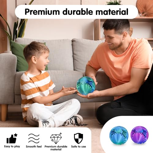 Image of Gear Ball 3D Printed Cube Fidget Toy,Gear Sphere Fidget Toys,Sensory Toys for Stress and Anxiety Relief, Desk Toy Fidget Spinners,Stocking Stuffers for Adults & Kids (Multicolor Set-2pcs, 2.3 Inch)