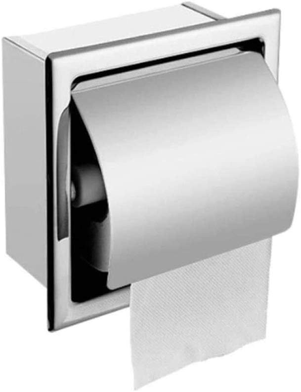 Bathroom Tissue Dispenser Wall Mounted Roll Paper Box, Waterproof Toilet Holder, Space Aluminum