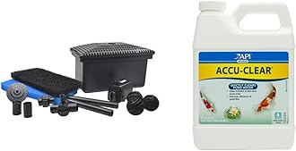 POND BOSS Filter Kit with Pump (1 pack) and API POND ACCU-CLEAR Pond Water Clarifier