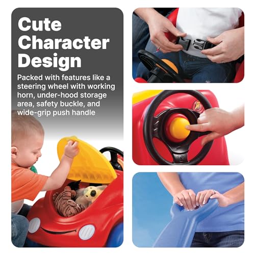 Image of Step2 Push Around Buggy Kids Push Car, Toddler Ride-On Toy with Seat Belt and Horn, Red, Ages 18 Months+