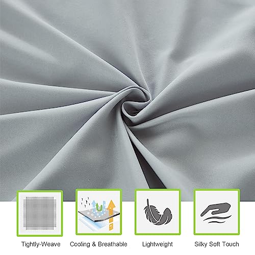Image of ILAVANDE Queen Sheets Set 6 Piece,Hotel Luxury Super Soft 1800 Series Microfiber Queen Bed Sheets Set-Wrinkle Free & Breathable-14 Deep Pocket Sheets for Queen Size Bed(Queen,Light Grey)