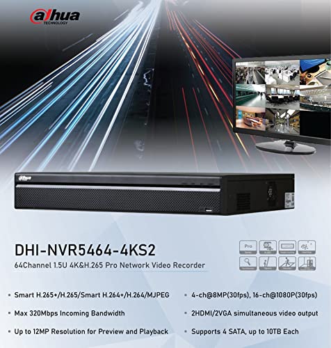 Image of ITS 64Ch 1.5U 4HDDs 4K & H.265 Pro Network Video Recorder