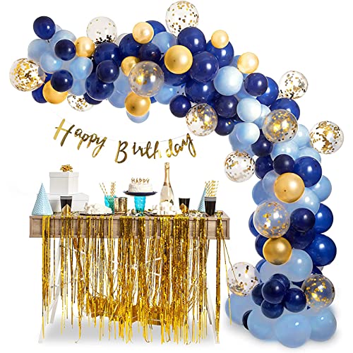 133pcs Navy Blue Balloon Arch Kit - Navy and Gold Balloon Garland Kit With Gold Confetti Balloon, Diy Balloon Arch for Boy Men Birthday Space Party Wedding Baby Shower Graduation Decoration(Balloons) - Image 6
