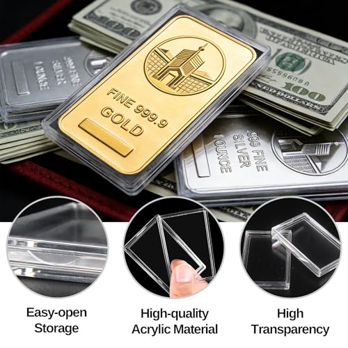 Caja para barras de plata 1 oz set 20 cápsulas transparentes miniatura 3