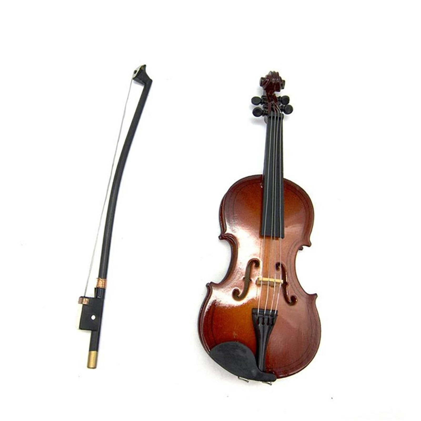 Ozdoby na instrumenty muzyczne Drewniany miniaturowy model skrzypiec z futerałem ozdoby instrumentów muzycznych(16cm)