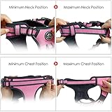 NESTROAD Pink No Pull Dog Vest Harness and Lead Set for Medium Large Female Dogs, Size L Escape Proof Dog Vest Harness with Soft Padded Dog Leads, Adjustable Size Range Neck 15~19" Chest 19~29" - Image 8