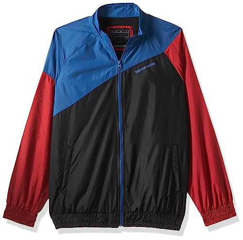 The Indian Garage Co Men's Polyester Regular Fit Standard Length Windcheater Jacket (1121-Wch-01-1_Blue M), Large