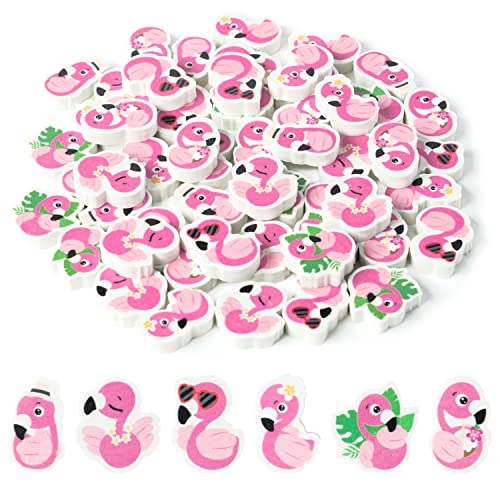 Haooryx Flamingo Mini Eraser for Kid - 60Pcs Bulk Novelty