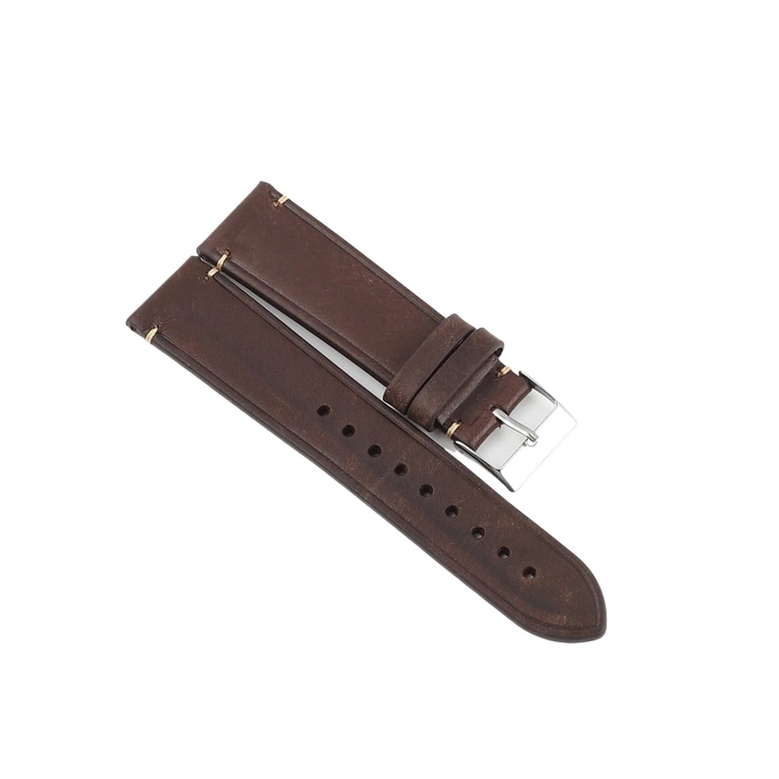Correa de reloj de repuesto de cuero de vaca marrón de 18mm modelo EDVTK35 6
