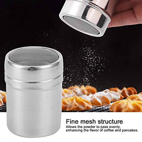 NinGYiYan Stainless Steel Fine Mesh Powder Shaker Convenient Seasoning Cocoa Flour Dredger for Kitchen Cooking (S) - Image 7