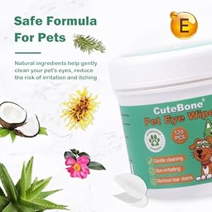 Cutebone Pet Eye Wipes 120 Count  Gentle and Soothing Eye Cleaning Wipes for Dogs and Cats Removes Dirt Tear Stains and Debris Prevents Eye Infections Natural Ingredients Safe and Easy to Use  Cucciolini Doodles Cutebone pet eye wipes 120 count  gentle and soothing eye cleaning wipes for dogs and cats removes dirt tear stains and debris prevents eye infections natural ingredients safe and easy to use   cucciolini doodles