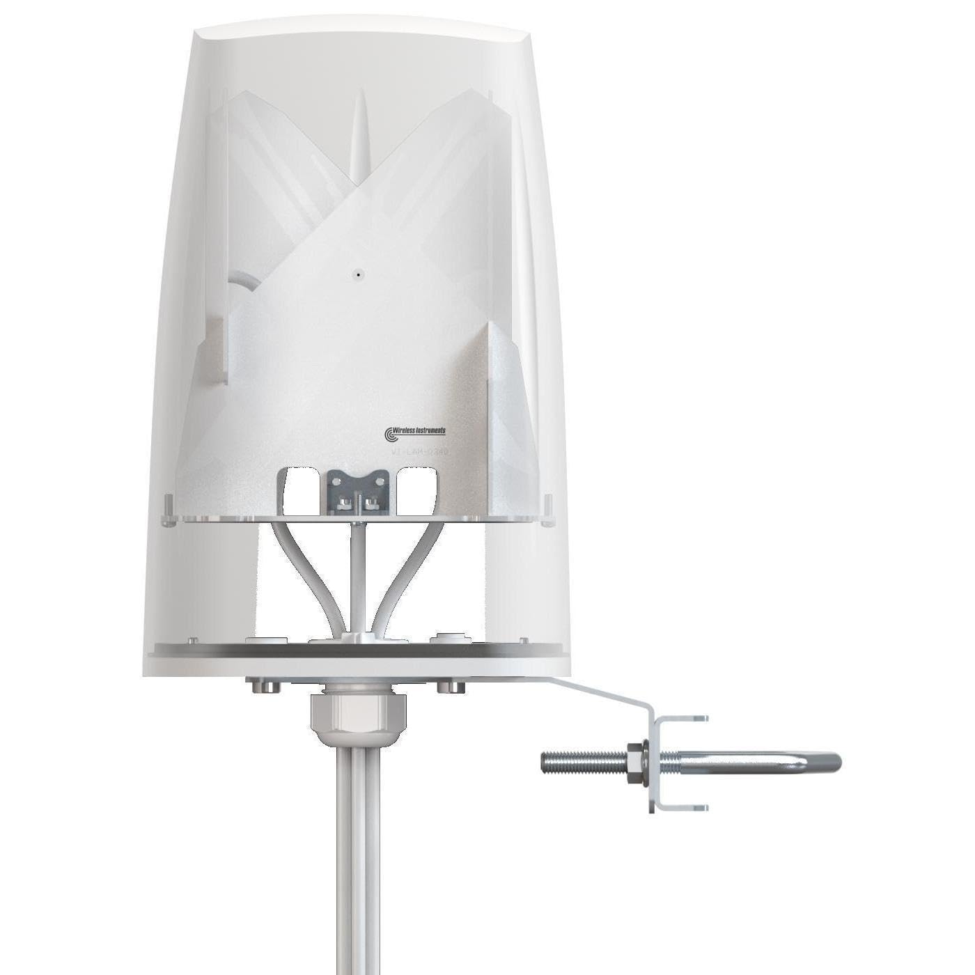 Quomni 5g/lte Global Mimo4x4, 10m, Antenna Omnidirectional Wide Band Lte Mimo 4x4, 600-6000mhz, Sma [ao5g4-G1] Antenna Di Rete Antenna Omn