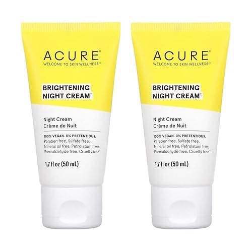 Acure Crema de noche iluminadora, 1.7 fl oz (1.7 fl oz) (paquete de 2)