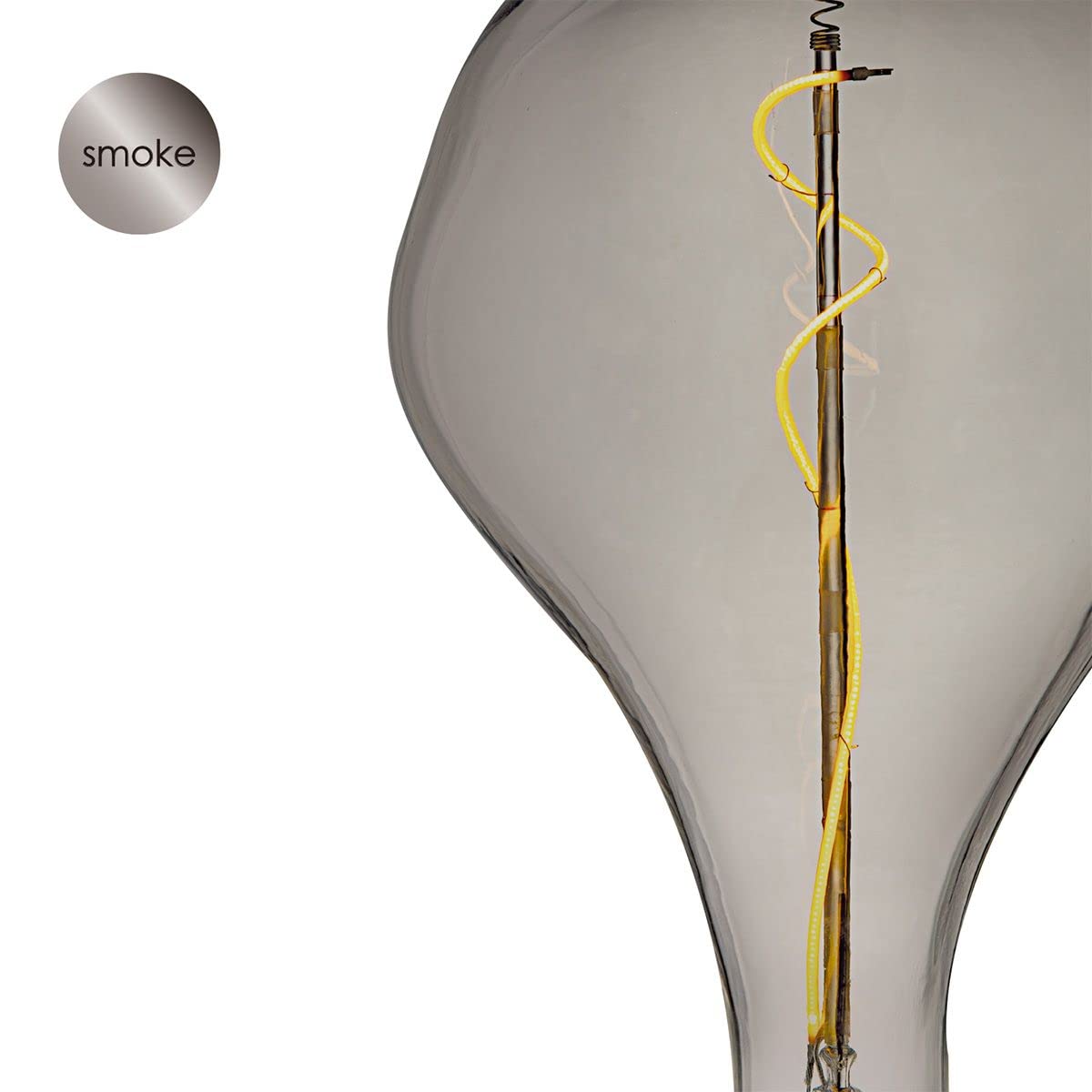 home sweet home collection Edison Vintage E27 | LED-Filament-Leuchtmittel Flex | Blown LED-Lampe | Rauch | Dimmbar | 3W 140lm 1800K | warmweißes Licht | für E27-Fassungen
