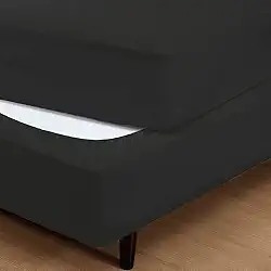 Saia Fit Box Queen Size com Elástico 100% Algodão Preto