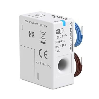 TONGOU WiFi Smart Current Transformer, Support Electricity Monitoring, with CT, Imax 50A, Tuya/Smart Life App - View Electricity Usage Data/Export Supports Various Home Circuit Panels Double-line