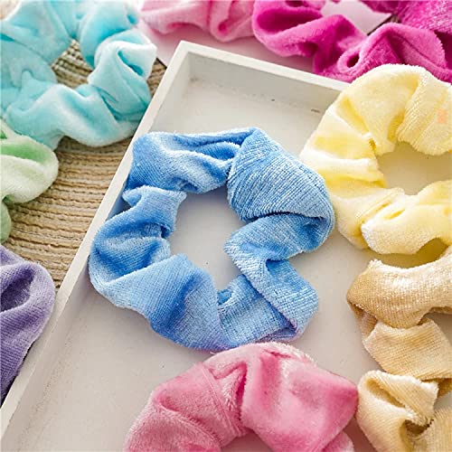 12 pezzi Scrunchies in Velluto - Elastico