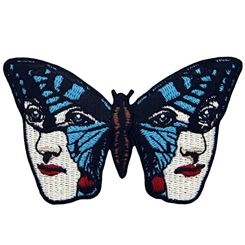 ZEGIN Écusson brodé à coudre ou à repasser Motif papillon, Taille unique