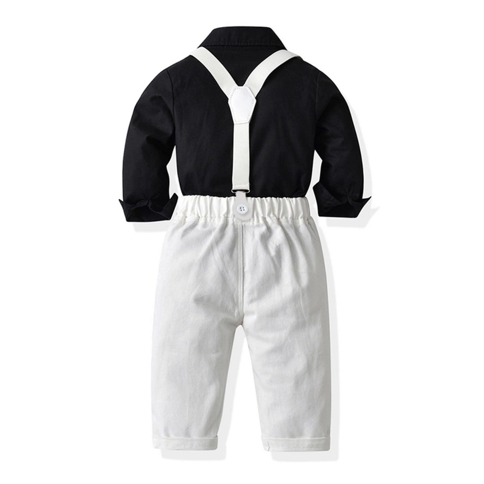 Set tinta unita maniche lunghe e pantaloni, look classico per bambino.