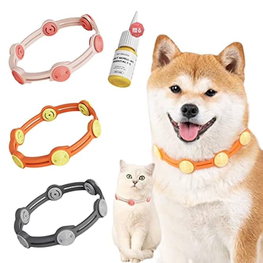 Amazon | ノミ取り首輪 蚊よけ ペット用 首輪 犬 猫 ノミとダニ