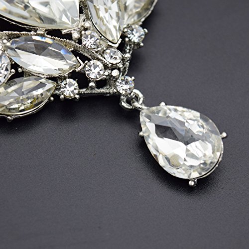 Image of Wedding Bridal Big Crystal Rhinestone Bouquet Brooch Shawl Pin for Women