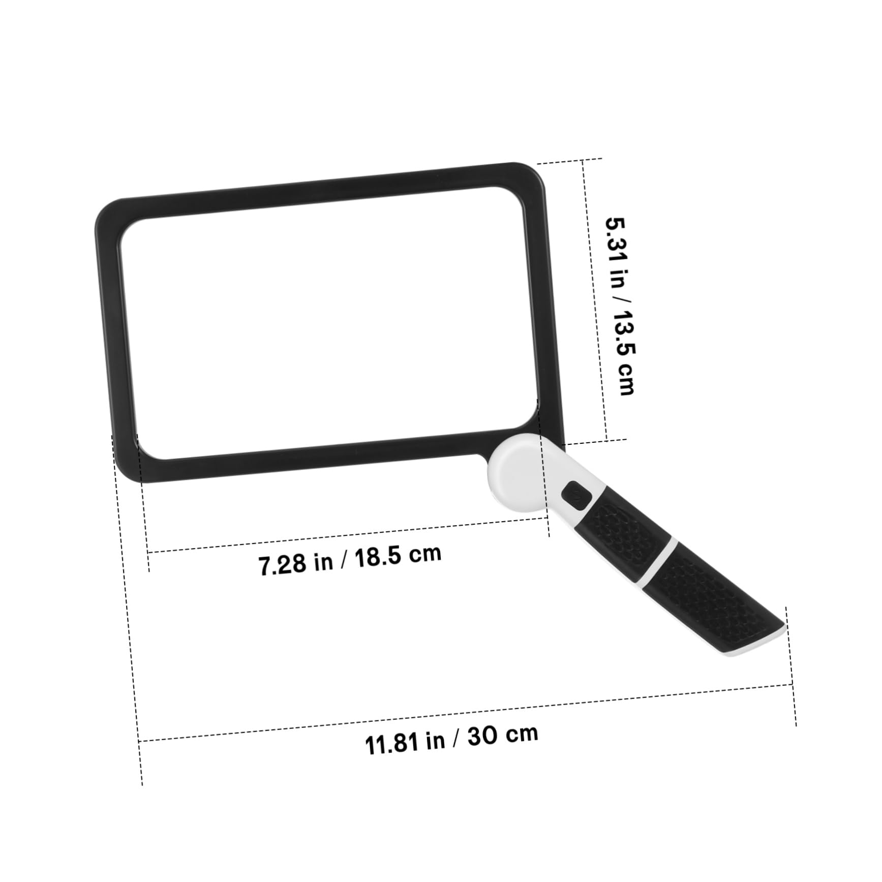 HOMSFOU Faltbare Handlupe mit 5 Stück Vergrößerung Große 48 LED Beleuchtung Verzerrungsfreies Bild und Tragbares Design für Wissenschaft und Schmuckbewertung