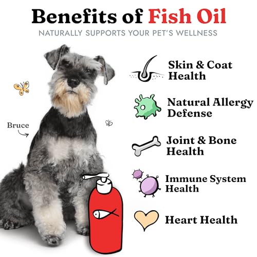 image for Vital Pet Life Fish Oil for Dogs - Healthy Skin & Coat, Salmon, Polloc