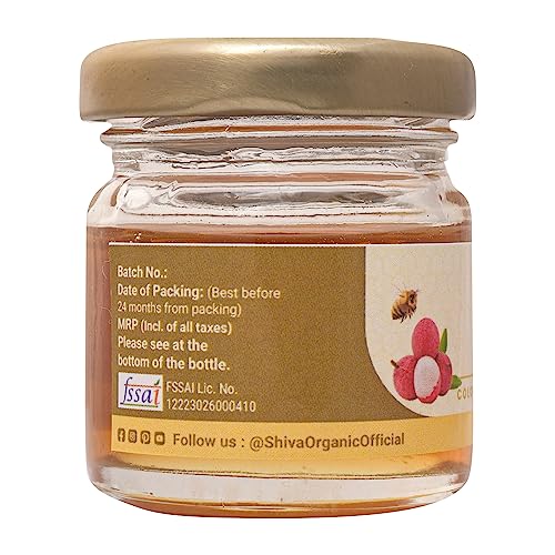 Shiva Organic Raw Litchi Honey 50g | 100% Pure NMR Tested | Raw and Unprocessed