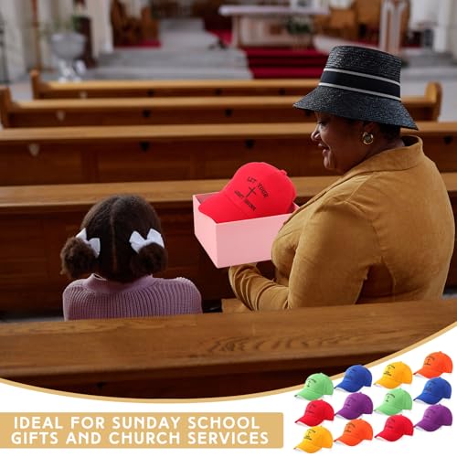 Image of Shyyween Pcs Vbs 2026 Christian Hats, Jesus Theme Baseball Caps Bulk for Summer Religious Church Sunday School Group Supplies