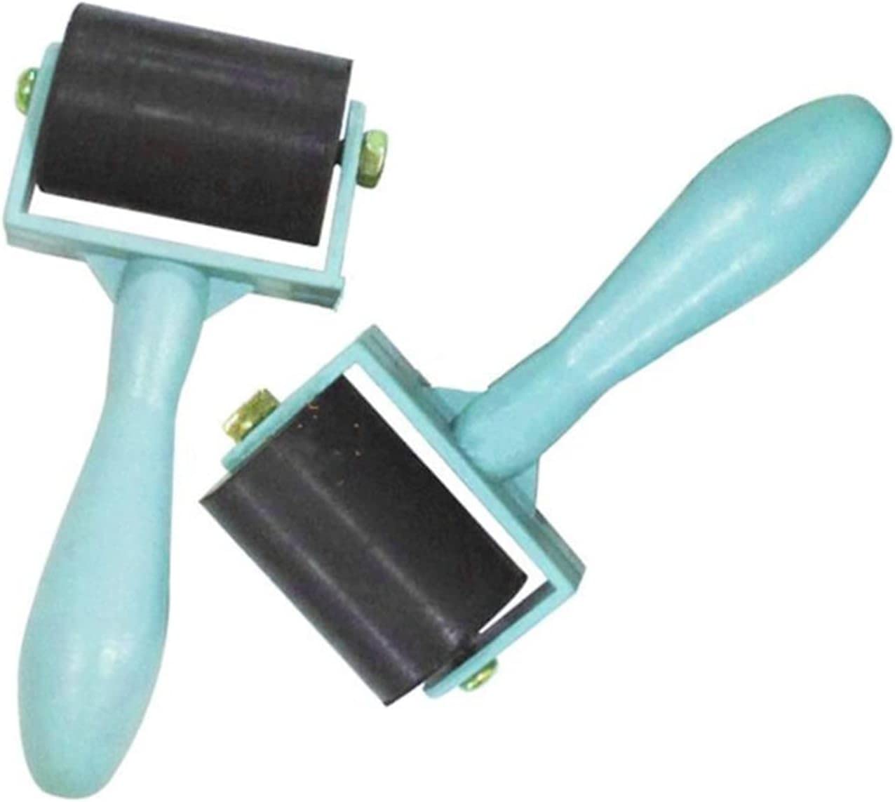 Rulli per pittura, Rulli for pittura, confezione da 2, rullo in gomma for colla, nastro antiscivolo, strumenti da costruzione, stampa, muro, blu, 3,5 x 8 x 11 cm (1,38 x 3,15 x 4,33 pollici)