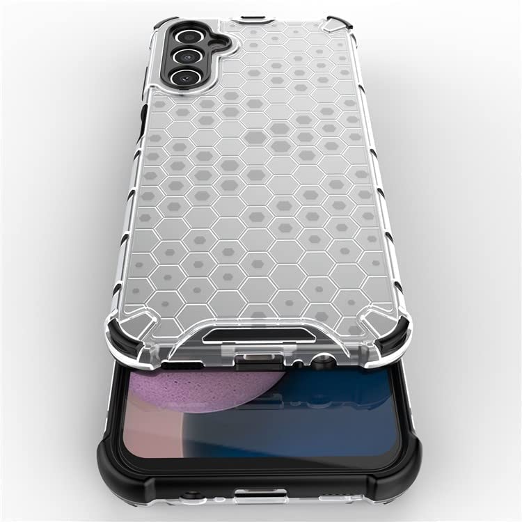 Image of Lustree TPU Honey Comb Armor Shock Proof Back Cover for for Samsung Galaxy A54 5g (Transparent)