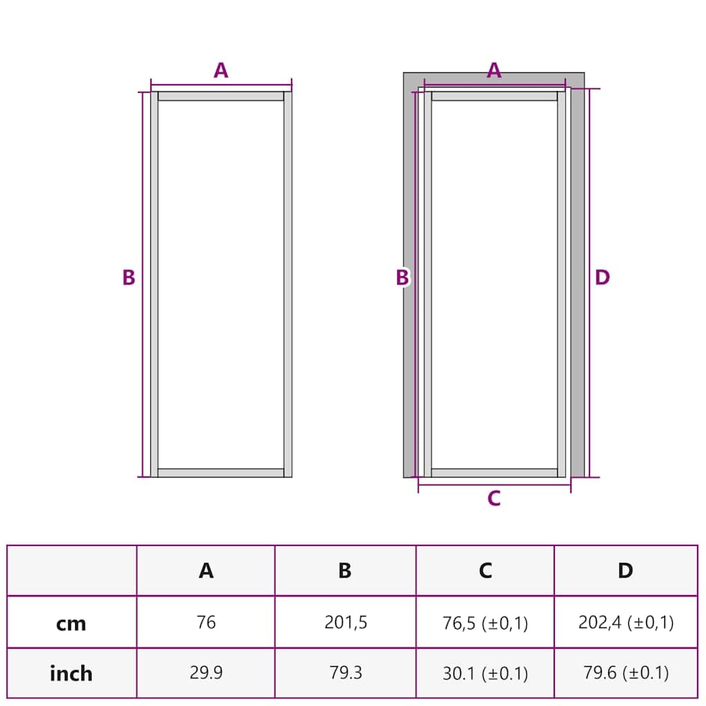 vidaXL Puerta interior de 76 x 201,5 cm, color negro mate y aluminio