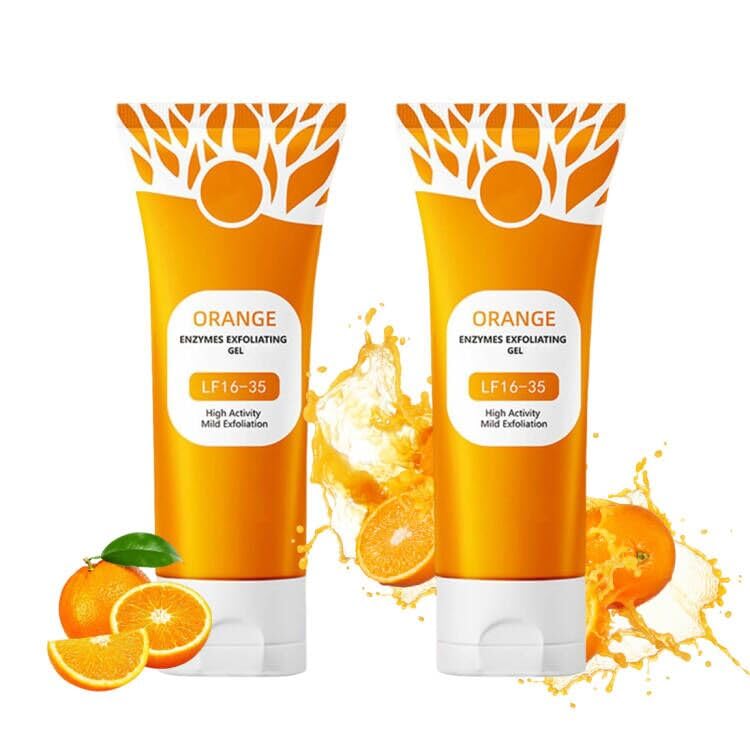 LuLiyLdJ Gel exfoliante enzimático de naranja, exfolia y mejora la textura de la piel Gel exfoliante de naranja para el rostro,Para una limpieza profunda de poros 100g