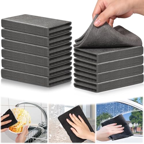 VEVOQIM 10 Stück Verdicktes Magisches Reinigungstuch Wiederverwendbare Mikrofaser Magisches Reinigungstuch Verdickt Zaubertuch zum Putzen für Autos Küche Glas (30 x 40 cm 10 Stück)