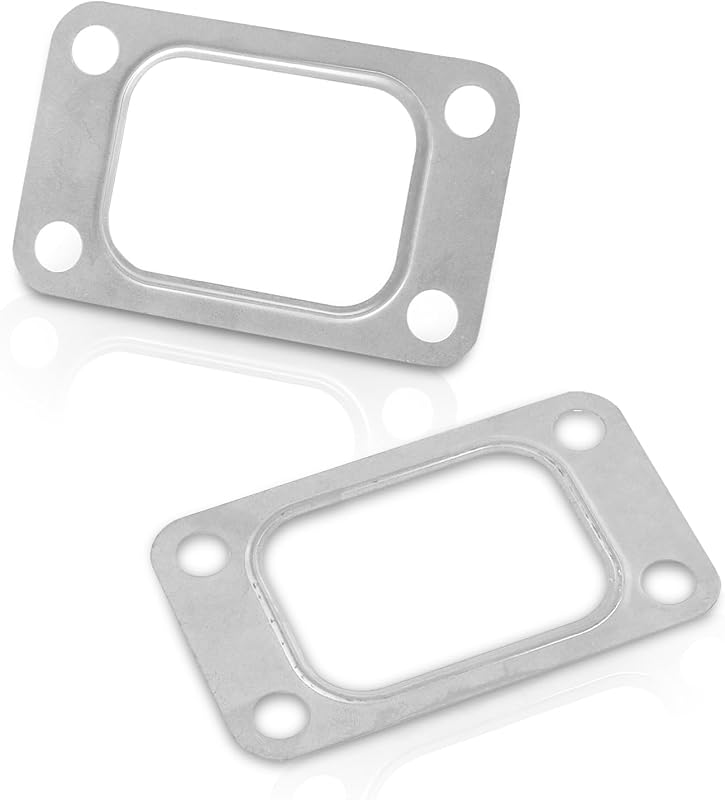 Junta de flange da turbina T3 Tesnaao em aço inoxidável 4 furos – Conjunto com 2 unidades